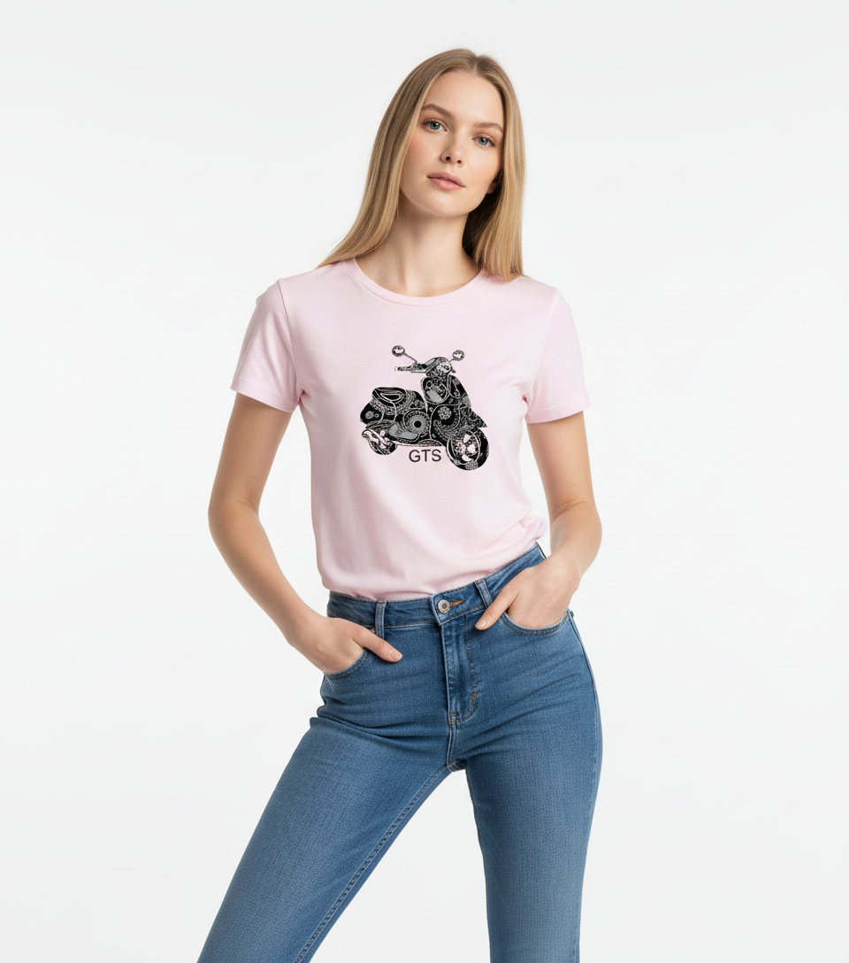 Paisley vespa on pink